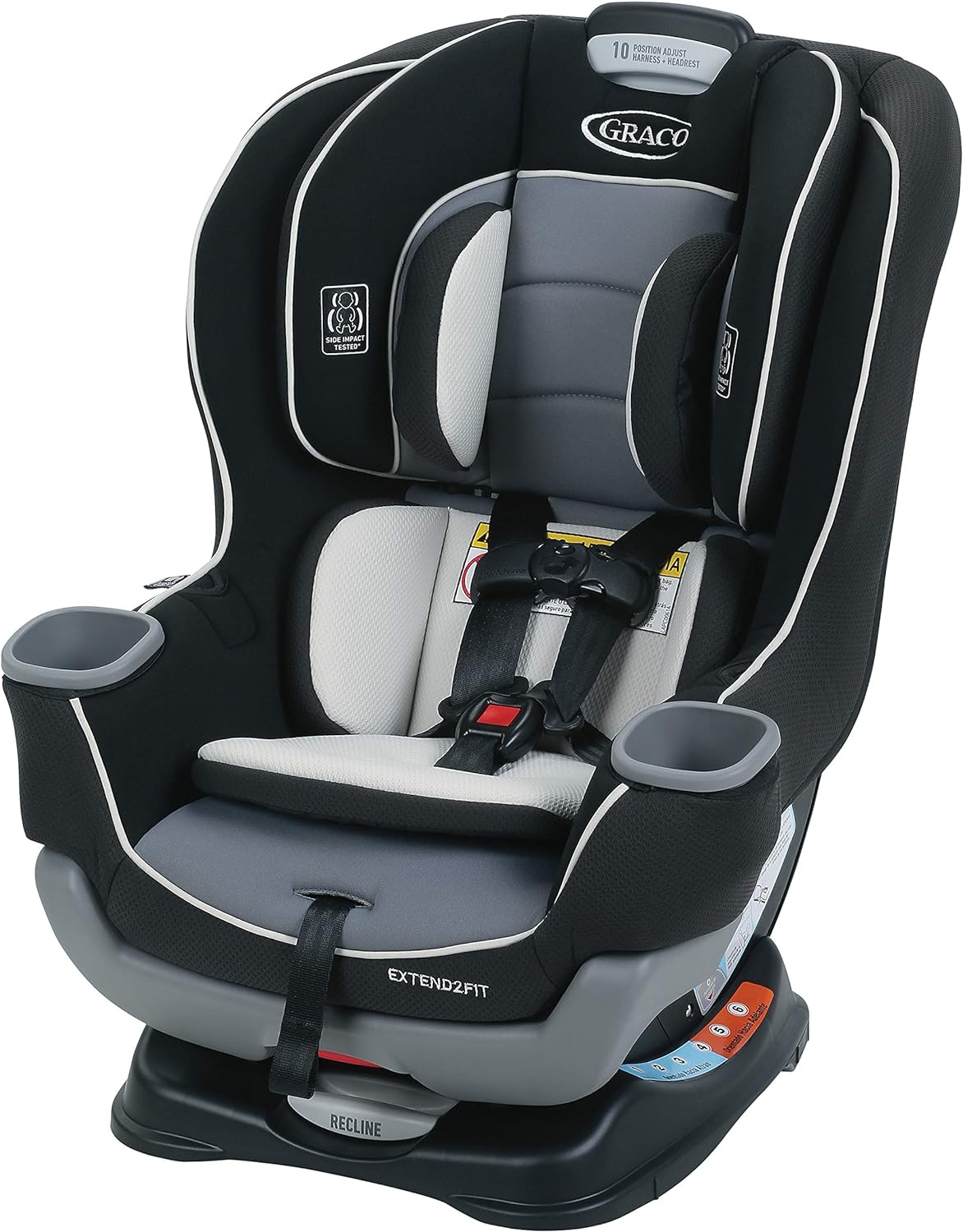 Graco Extend2Fit 2-in-1 Convertible Car Seat, Gotham