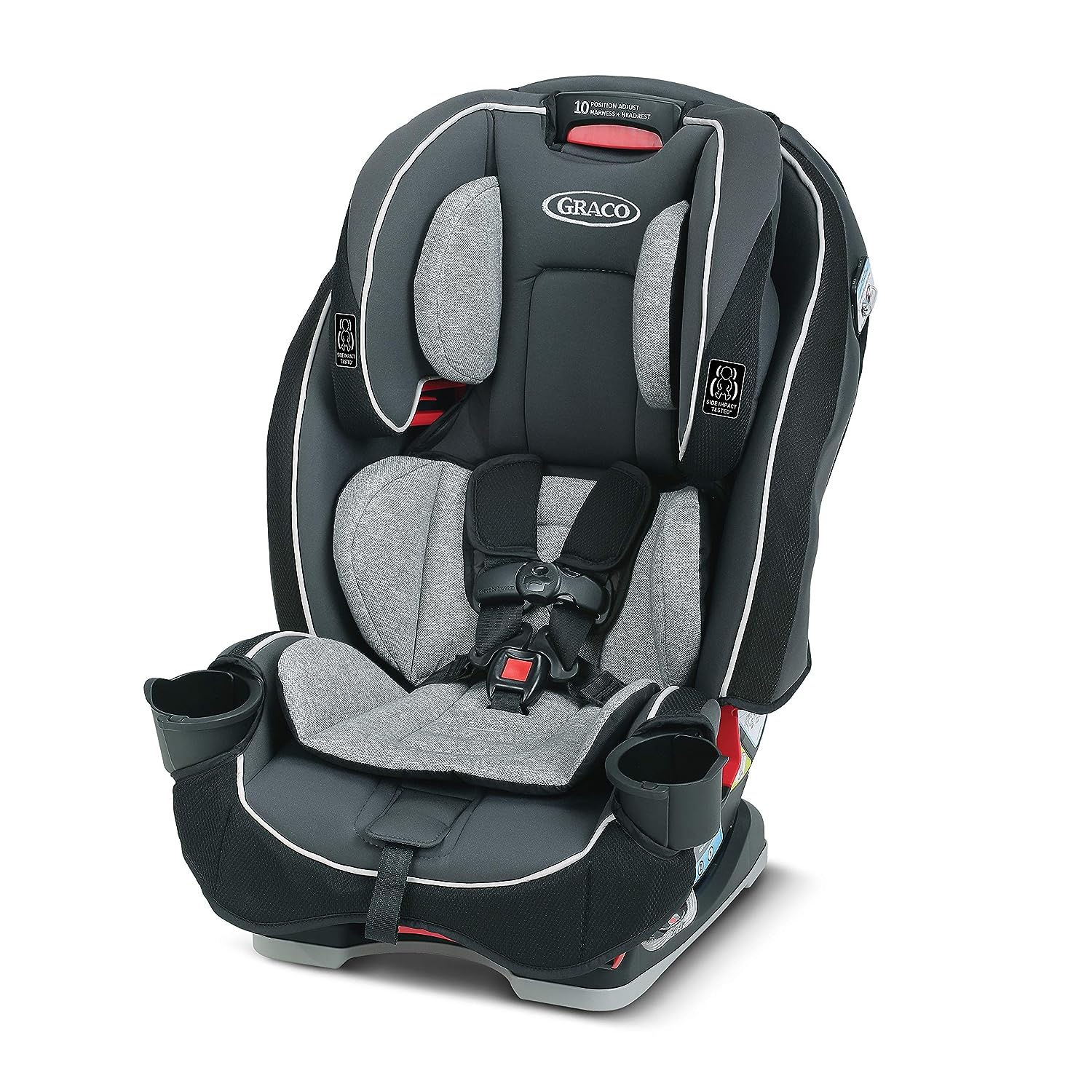 Graco SlimFit 3 in 1 Car Seat -Slim Comfy Design Saves Space in Your Back Seat, Darcie, One Size