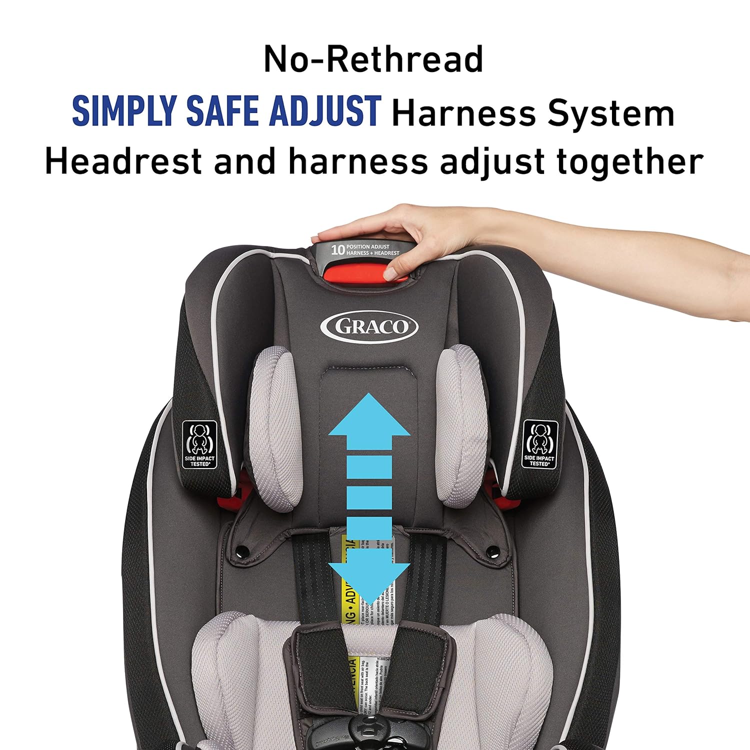 Graco SlimFit 3 in 1 Car Seat -Slim Comfy Design Saves Space in Your Back Seat, Darcie, One Size