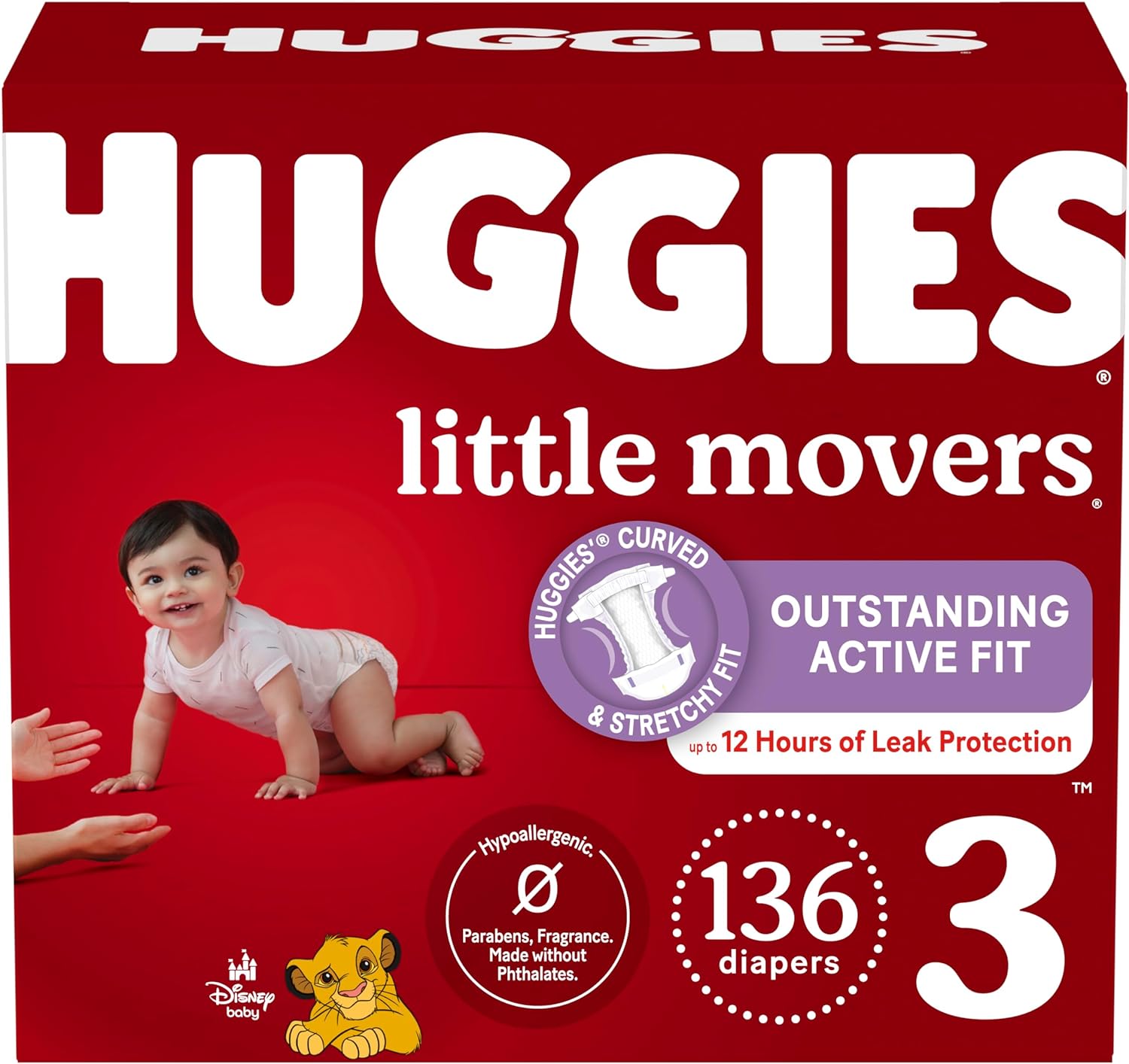 Huggies Size 5 Diapers, Little Movers Baby Diapers, Size 5 (27+ lbs), 120 Count (2 Packs of 60), Packaging May Vary